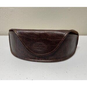 Fossil Brown Leather Glasses Sunglasses Case Magnetic Closure